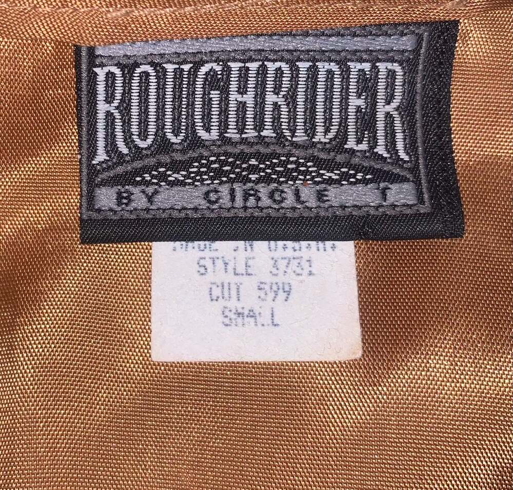 Rough Rider Western Vest Men’s L Brown Southwestern Cowboy Ranch Vintage Style - Picture 4 of 7